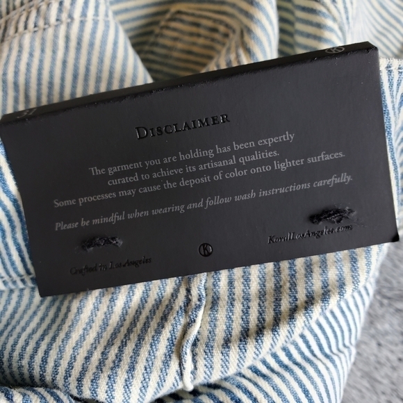 NWT Koral hi-rise pinstripe crop jeans Sz. 31 - Picture 6 of 7
